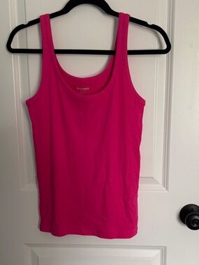 Old Navy Women's Bright Pink Ribbed Tank Top